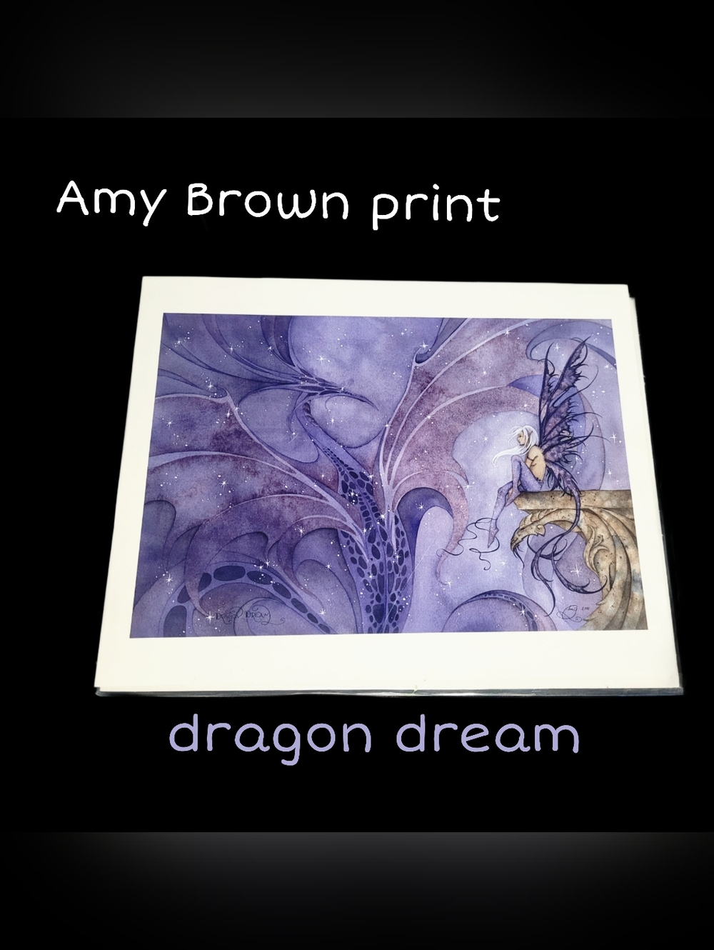 Vintage Amy Brown  Dragon Dreams Art Print